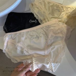 Quần Lót Tam Giác Cạp Thấp Ren Gợi Cảm Candy Cho Nữ Quần Lót Nylon Nhanh Khô Màu Trơn Pure Color Rộng Rãi Thoải Mái