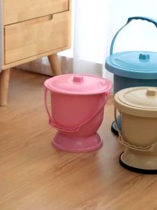 PurePlunge Mobile Potty Toilet Seat for Pregnant Woman Kids Commode Chair Toilet Sit on Spittoons Bucket Potty Toilet with Lid