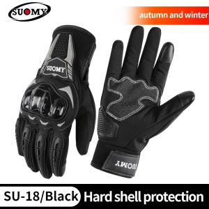 Winter Thin Motorcycle Gloves Men Women Touch Screen Motocross Riding Biker Glove for Cycling Black/Red M-XXL