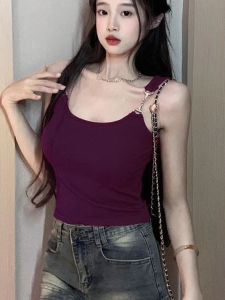 chaqi | Red Strapless Short Crop Top Womens Summer Design Metal Buckle Outerwear Beautiful Backless Sleeveless Pure Desire Top