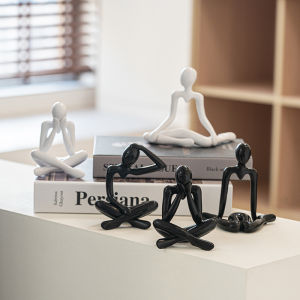 Creative Abstract Character Ornaments ArtSculpture Sitting Sculpture Modern Home Living Room DecorationsCute Small Ornaments