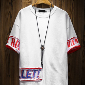 Mens Fashion T-Shirt Pendant Neck Long Necklace Decoration Versatile Tang Costume Shirt Front Chest Alloy Pendant Fresh out