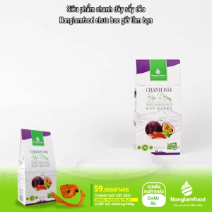 Combo 5 Hộp Chanh Dây Sấy Dẻo NONGLAMFOOD Hàng Loại 1 Chuẩn Xuất Khẩu | Trái Cây Sấy Dẻo Hộp 145g