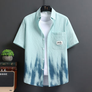 Áo Sơ Mi Lụa Băng Tay Ngắn Mùa Hè Cho Thanh Thiếu Niên Áo Khoác Ngoài Thường Ngày Thoáng Khí Mỏng Thời Trang Chất Liệu Polyester