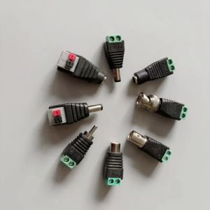 DC 12V Male Female RCA BNC Connectors 5.5*2.1 Welding-Free Power DC Plug Adapter Jack Socket For LED CCTV Camera