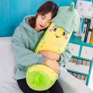 Gối ôm Sâu xanh Sâu khoai đội lá chất Miniso cao cấp