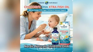 Nordic Naturals Childrens DHA Xtra 880mg Omega‑3 for Ages 1‑6 Brain Immune Support Berry Punch 60mL