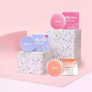 ✿CANTIKA✿ Marina Compact Powder: Bedak Padat Untuk Remaja Anak Dewasa Warna Lembut Natural Makeup Kosmetik