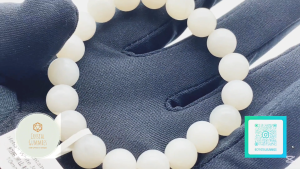 SG LOCAL - Certified Black Mountain Material Hetian White Jade Bracelet 和田黑山料白玉手串