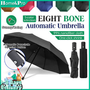 🚚SG Fast Delivery📦8 Ribs folding automatic umbrella male and female student both sunny and rainy sunscreen sunshade sunshade anti ultraviolet large 雨伞 太阳伞 晴雨两用 通勤 学生 折叠 自动雨伞 children day gifts