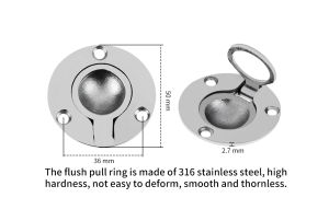 Alastin | Vòng Nâng Chìm Tròn 50mm Bằng Thép Không Gỉ 316 Phụ Kiện Thuyền/tàu Biển Dùng Cho Phần Cứng