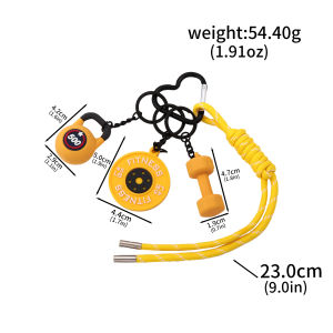 3DMini Dumbbell Fitness Kettle Keychain for Women Men Fashion Bag Pendant Fitness Enthusiast Athlete Bag Car Key Decoration Gift