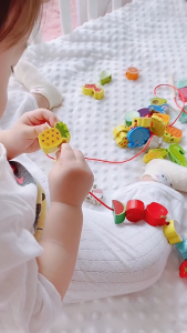 OUTOPEAN Colorful Montessori String Beads Toy Lacing Beads Design Different Themes Kids Learning Toy Creative Various shapes Early Educational Threading Toy Toddlers Early Learning