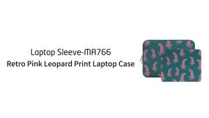 Cute Pink Leopard Laptop Sleeve for Women 13 13.6 15 Inch Notebook Case Aesthetic Slim Protective Bag for MacBook with Mouse Pad
