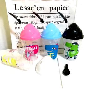 400ML/600ML Water Bottle For Kids Tumbler With Straw Tumbler Dinosaur Pattern For Kids Boy Girl Birthday/Christmas Gift
