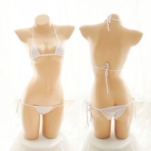 สามเหลี่ยมขนาดเล็กพิเศษ ชุดบิกินี ชุดว่ายน้ำ อนิเมะ COS น่ารัก เดดพูล สามเหลี่ยม ผู้หญิง ชุดว่ายน้ำ ลำลอง สไตล์เรโทร โพลีเอสเตอร์ วัสดุ