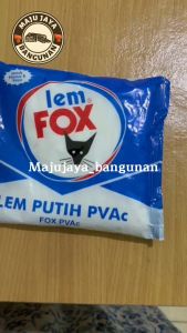 Lem Putih Fox Bungkus Biru PVac 350gr: Lem Plamur Kayu Plastik 350 Gram