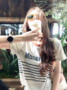 Vintage Color Block Striped Round Neck T-Shirt