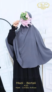 Kerudung/Jilbab/Hijab Instan Non Pet Pake Tali Kode MADI Bahan Kringkel Premium By Ory AjeZas Collec