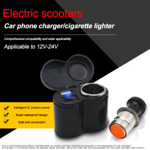 JBMBHC Motorcycle USB Charger Socket Motorbike Handlebar Adapter with Switch Waterproof For Phone Navigation