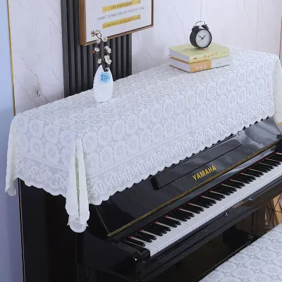 Thickened Lace Piano Dust Cover Electronic Keyboard Cover Cloth Modern Simplicity Half Cover Piano Lid Towel Full Cover Fabric