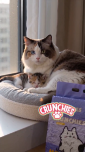 1.9KGx8 Crunchies Tofu Mix Cat Litter 7: 3 Tofu+Bentonite Mixing Formula