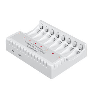 PUJIMAX 8 Khe Cắm AA/AAA Pin Sạc Sạc USB Type-C Đa Năng Pin Sạc Cho Phụ Kiện Điện