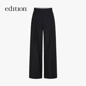 edition | Women Summer Casual Silk Wool Wide Leg Trousers