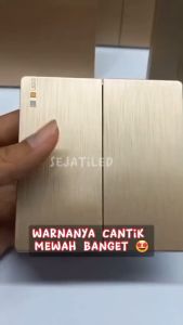 Saklar Rumah Stop Kontak Soft Gold Minimalis Tanpa Bingkai ESM Series Untuk Rumah Mewah Villa Hotel