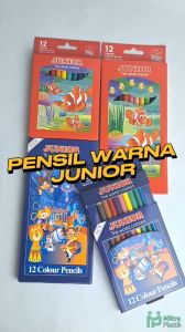 Pensil Warna Panjang Junior 12 Warna Colour Pencils Pensil Warna Murah