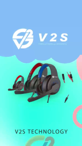 V2S K2pro 3.5mm Jack Wired Gaming Headphone For PC/Cellphone With Stereo Microphone