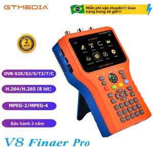 Máy Đo Tín Hiệu Vệ Tinh Kỹ Thuật Số GTMEDIA V8 Finder PRO 2 DVB-S2X/S2/S/T2/T/C AHD H.265 FTA Free To Air Với Wifi USB