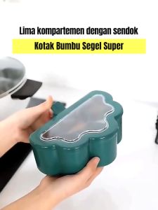 6-in-1 Kitchen Spice Container Set with Free Spoon – Keep Your Spices Fresh and Organized