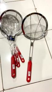 COD - Saringan Jumbo Serokan Penggoreng Stainless Gagang Merah