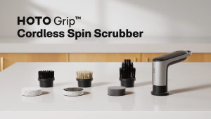 HOTO Grip Cordless Electric Spin Scrubber Cleaning Brush IPX7 Waterproof Rechargeable USB-C