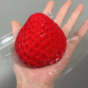 Strawberry Taba Squishy Fidget Toy - Slow Rebound Stress Relief Toy for Kids Adults Office & Party Favors - Squeeze Gift