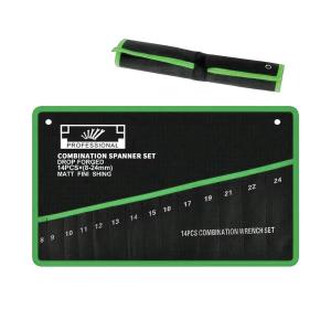 14-Pocket Roll Tool Storage Bag  Portable Wrench Organizer Pouch Bag Foldable Spanner Toolkit for Hardware Hand Tools Storage
