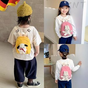 Cute Cartoon Canvas Backpack for Kindergarten Boys And Girls Mini Dual-Shoulder Bag Fashionable New Style Childrens Bookbag