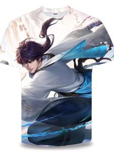 Tagkita Her and Others Mens Short Sleeve T-Shirt Loose Fit Summer Style Cartoon Animation Design Polyester Material