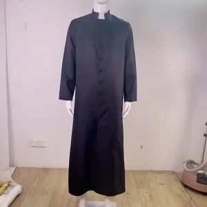 20232023 Halloween Cosplay legend Clergy Robe Cassock with Cincture Medieval Clergyman Vestments Roman Priest Robe Cassock Costume