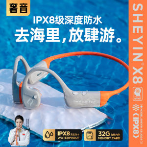 Luxury Sound X8 Swimming Bone Conduction Bluetooth Earphones Non-In-Ear Waterproof Sports Running Professional Underwater New Model 2025