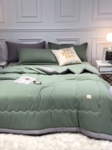 Japanese Minimalist Aircon Quilt - Super Soft Cotton Comforter | Single/Queen/King | Washable Lightweight  Air Conditioning Blanket