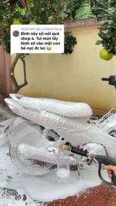 Bộ súng xịt rửa xe và bình tạo bọt tuyết cao cấp cho máy rửa xe áp lực cao máy xịt rửa  ( Bình Trong Xịn )