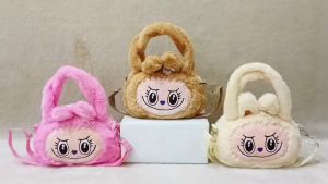 Tas Tenteng Labubu - Tas Tenteng Kepala Boneka Labubu The Monsters Macarone Kawai