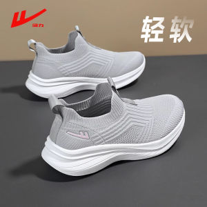 รองเท้าวิ่งแบบสวมสำหรับผู้หญิง Warri Breathable น้ำหนักเบา รองเท้าวิ่งแบบสวมสบายๆ ระบายอากาศได้ดี ส้นแบน พื้นยาง