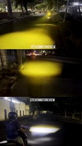 (12v-80v)20w Lampu Tembak Sorot LED Laser 2 mata / lampu tembak SQL 2 mata putih-kuning polos besi super terang 20w