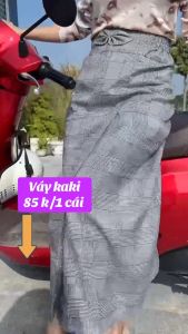 váy chống nắng lᴏại 1 Եà chất liệu kaki cố định bằng miếng dán + Nút bấm (khuy) - được chọn mẫu