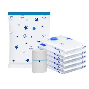 ถุงเก็บสูญญากาศลายดาวสร้างสรรค์คุณภาพสูงสําหรับถุงกันฝุ่นและกันน้ําสําหรับเสื้อผ้าและของใช้ในครัวเรือน