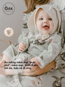 OAK FAMILY | Pure Cotton Baby Romper for Spring and Autumn 100 Days Baby Newborn