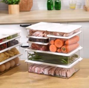 Kitchen Refrigerator Freezer Storage Box Meat Seafood Fruits Food Grade Preservation Box Sealed Box